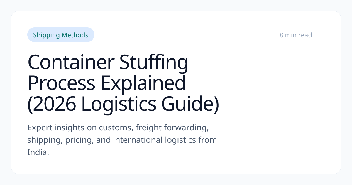 Container Stuffing Process Explained (2026 Logistics Guide) | ONS Logistics