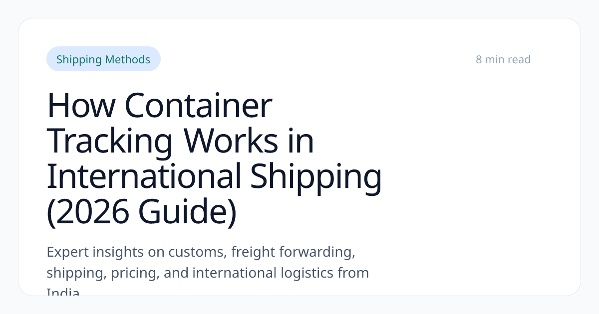 How Container Tracking Works in International Shipping (2026 Guide ...